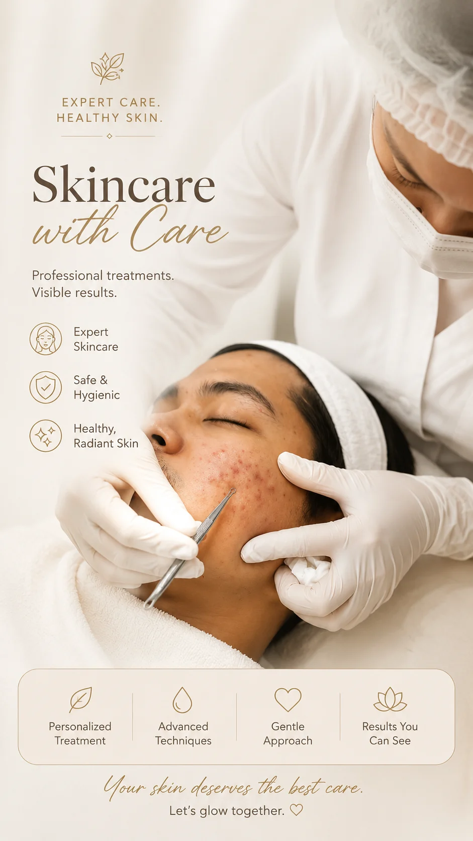 Professional acne care training visual